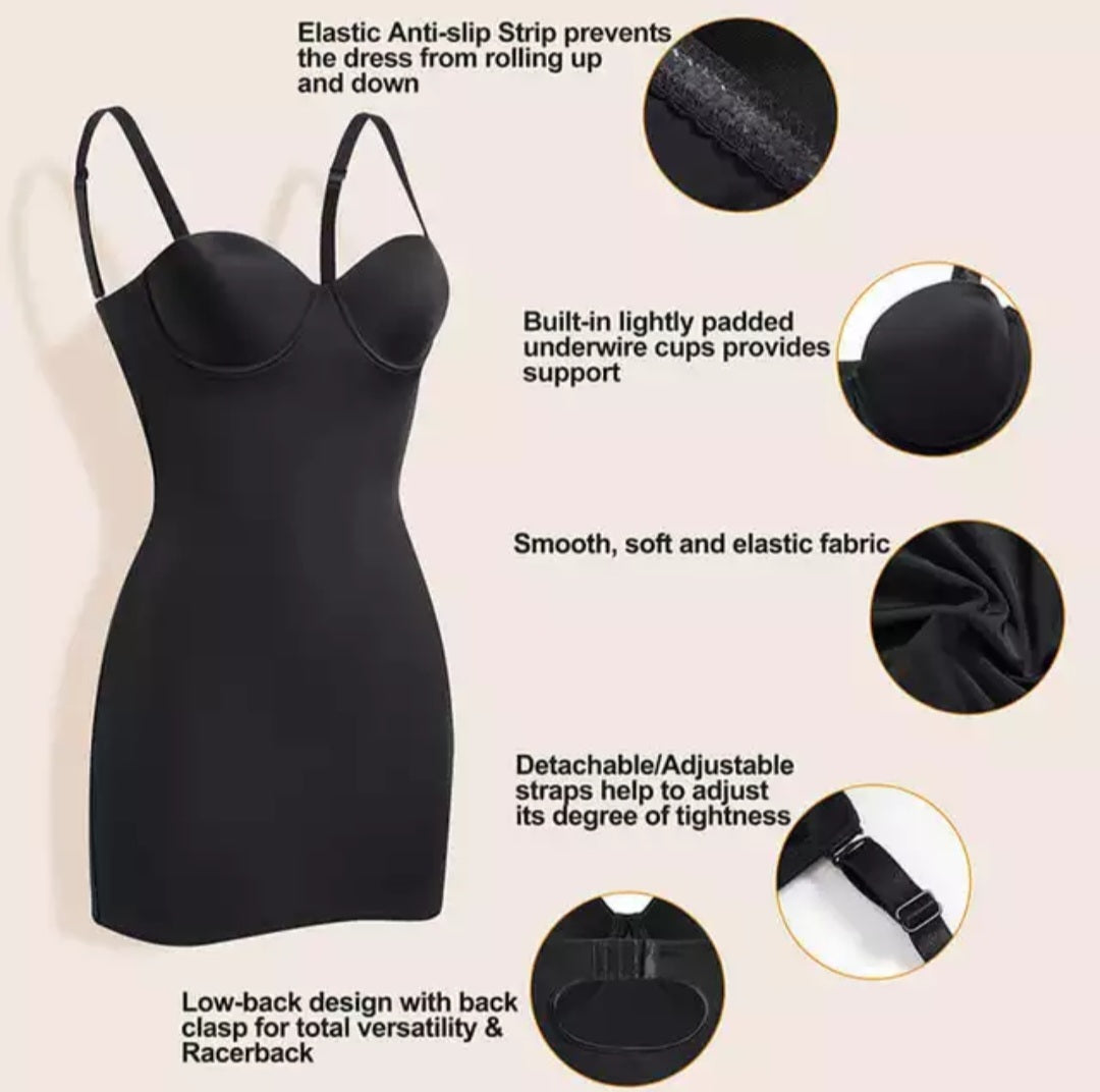 FULL BODY SMOOTHING SLIP WITH BUILT IN BRA